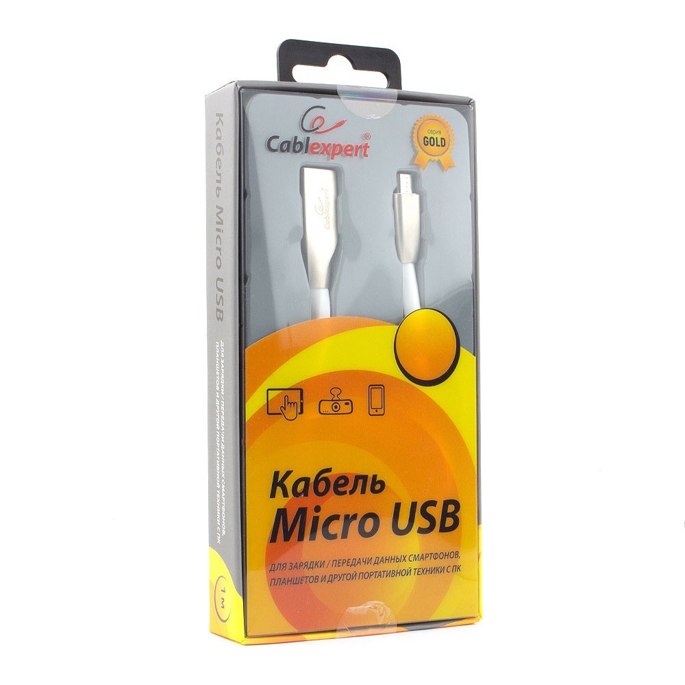 Кабель USB 2.0 Тип A - B micro Cablexpert CC-G-mUSB01W-1.8M 1.8m