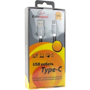 Кабель USB 3.1 Тип C - USB 2.0 Тип A Cablexpert CC-G-USBC02Gy-1.8M 1.8m
