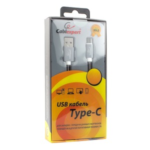 Кабель USB 3.1 Тип C - USB 2.0 Тип A Cablexpert CC-G-USBC02Gy-1.8M 1.8m