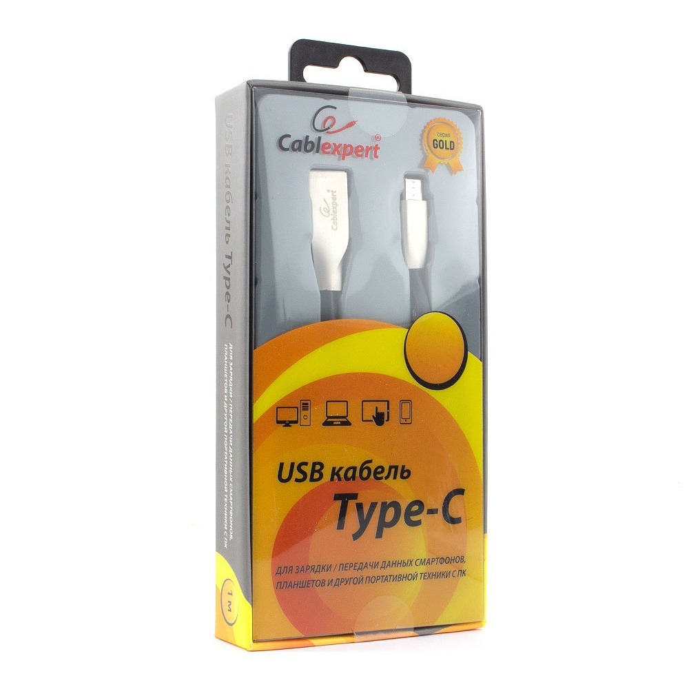 Кабель USB 3.1 Тип C - USB 2.0 Тип A Cablexpert CC-G-USBC01Bk-3M 3.0m