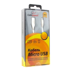 Кабель USB 2.0 Тип A - B micro Cablexpert CC-G-mUSB01W-3M 3.0m