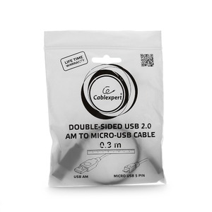 Кабель USB 2.0 Тип A - B micro Cablexpert CC-mUSB2D-0.3M 0.3m