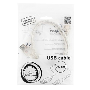 Удлинитель USB 2.0 Тип A - A Cablexpert CCF-USB2-AMAF-TR-0.75M 0.75m