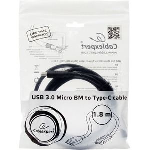 Кабель USB 3.1 Тип C - USB 3.0 Тип B micro Cablexpert CCP-USB3-mBMCM-6 1.8m