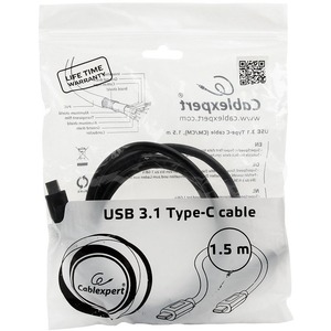 Кабель USB 3.1 Тип C - USB 3.1 Тип C Cablexpert CCP-USB3.1-CMCM-5 1.5m