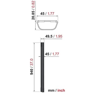Дополнительная полка для ТВ стойки Vogels CABLE 4 SILVER