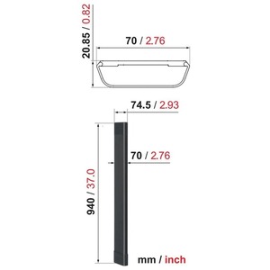 Дополнительная полка для ТВ стойки Vogels CABLE 8 SILVER