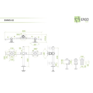 Кронштейн настольный ErgoFount BMMS-02