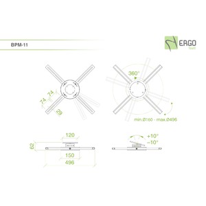 Кронштейн для проектора ErgoFount BPM-11