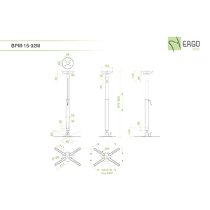 Кронштейн для проектора ErgoFount BPM-16-02M W