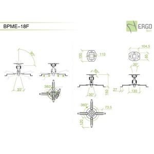 Кронштейн для проектора ErgoFount BPME-18F B