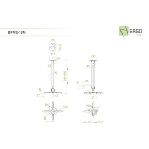 Кронштейн для проектора ErgoFount BPME-18M W