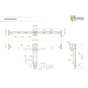 Кронштейн настольный ErgoFount BTFS-303TC