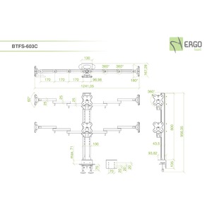 Кронштейн настольный ErgoFount BTFS-603C