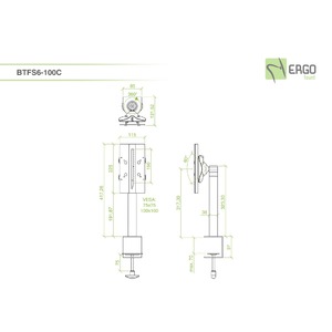 Кронштейн настольный ErgoFount BTFS6-100C