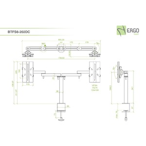 Кронштейн настольный ErgoFount BTFS6-202DC