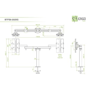 Кронштейн настольный ErgoFount BTFS6-202DG