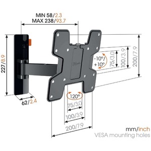 Кронштейн наклонно-поворотный Vogels WALL 3125