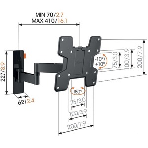 Кронштейн наклонно-поворотный Vogels WALL 3145 B