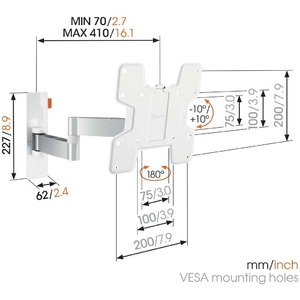 Кронштейн наклонно-поворотный Vogels WALL 3145 W