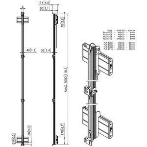 Напольный кронштейн Vogels PLM 8030