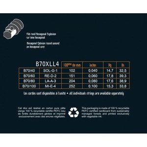 Струны для бас-гитары Savarez B70XLL4