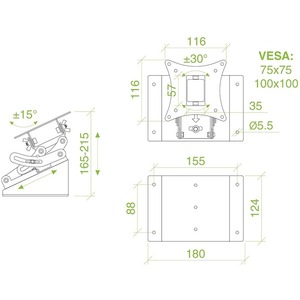 Кронштейн настольный ErgoFount RCS1022-AL