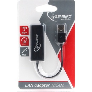 Переходник USB - Ethernet Gembird NIC-U2