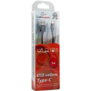 Кабель USB 3.1 Тип C - USB 2.0 Тип A Cablexpert CC-S-USBC01Bk-3M 3.0m