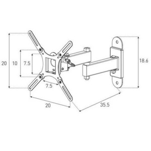 Кронштейн наклонно-поворотный Sonorous SUREFIX 522