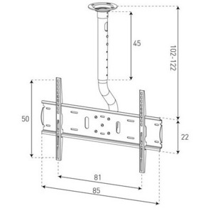 Кронштейн потолочный Sonorous SUREFIX 640