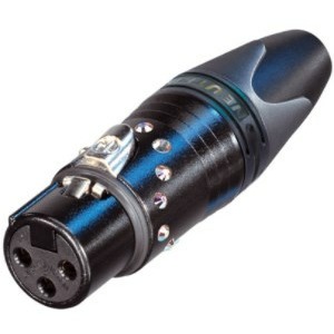 Разъем XLR (Мама) Neutrik NC3FXX-B-CRYSTAL-D