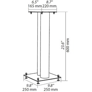 Стойка для акустики Norstone Stylum 2 silver satin