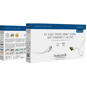 Кабель HDMI - MicroHDMI Inakustik 004246303 Premium micro XS HDMI 3.0m