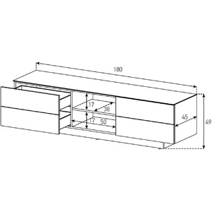 Тумба для ТВ Sonorous LB 1840 GWHT