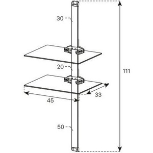 Дополнительная полка для ТВ стойки Sonorous PL2620C SLV