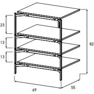 Hi-Fi стойка Sonorous RX 6040 TRP-BLK