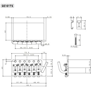 Бридж тремоло Gotoh GE101TS-B
