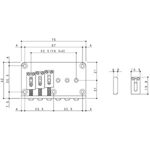 Бридж для гитары Gotoh GTC102-G