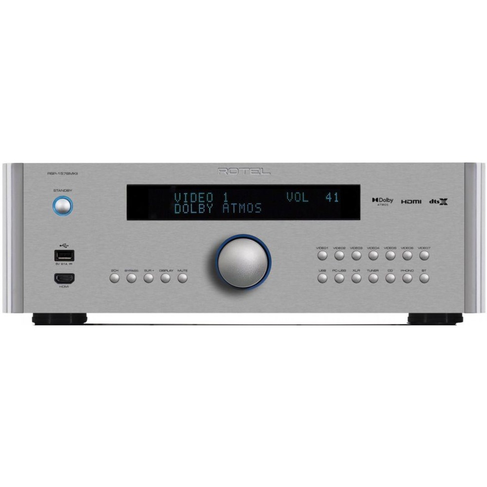AV процессор Rotel RSP-1576MKII + Dirac Live Full Silver
