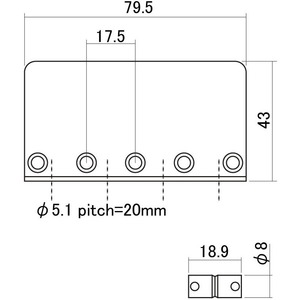 Бридж Tune-O-Matic Hosco HK-20GS