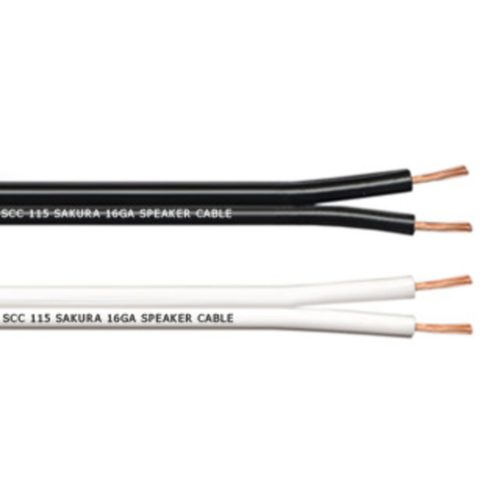 Кабель акустический с катушки двухжильный Sakura SCC 115 speaker cable black
