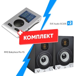 Комплект оборудования для звукозаписи RME Babyface Pro FS + EVE Audio SC205 (2шт)