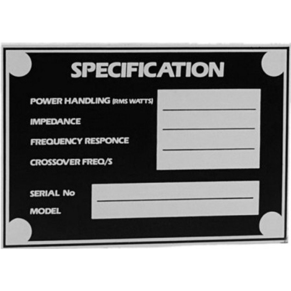 Типовая пластина Adam Hall 5800 Type Plate English self-adhesive