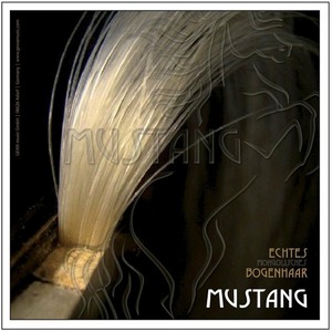 Волос для смычка контрабаса Gewa Mustang Bow Hair Double Bass White 450926