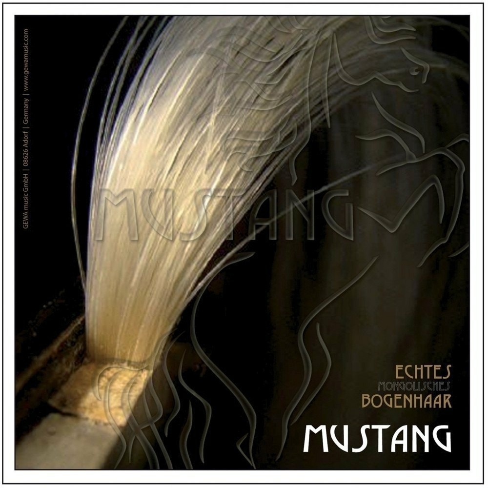 Волос для смычка контрабаса Gewa Mustang Bow Hair Double Bass Black 450927