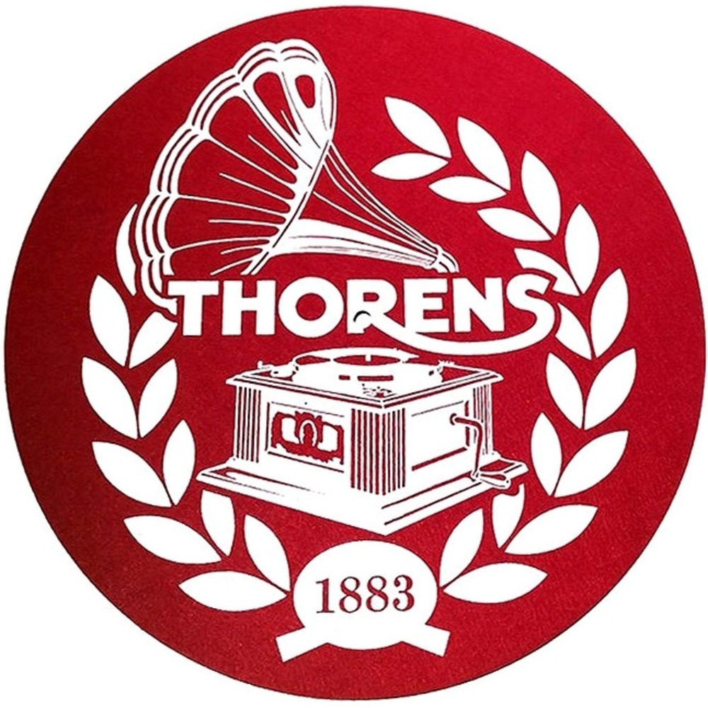Слипмат Thorens Felt mat red white logo