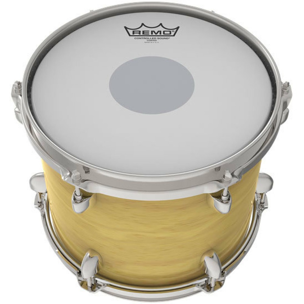 Пластик для барабана REMO CS-0112-10 Batter Controlled Sound Coated Black Dot On Bottom