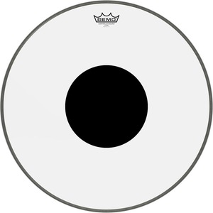 Пластик для барабана REMO CS-1322-10 Bass Controlled Sound Clear Black Dot On Top