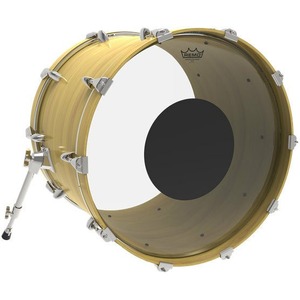 Пластик для барабана REMO CS-1324-10 Bass Controlled Sound Clear Black Dot On Top